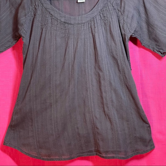 DAYTRIP BROWN BOHO SCOOP NECK BLOUSE SIZE M - Picture 5 of 13